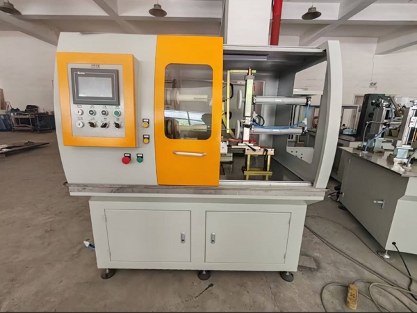 Vacuum Mandrel Gasket/Washer Cutting Machine Shipped to Argentina for Rubber Tube Cutting